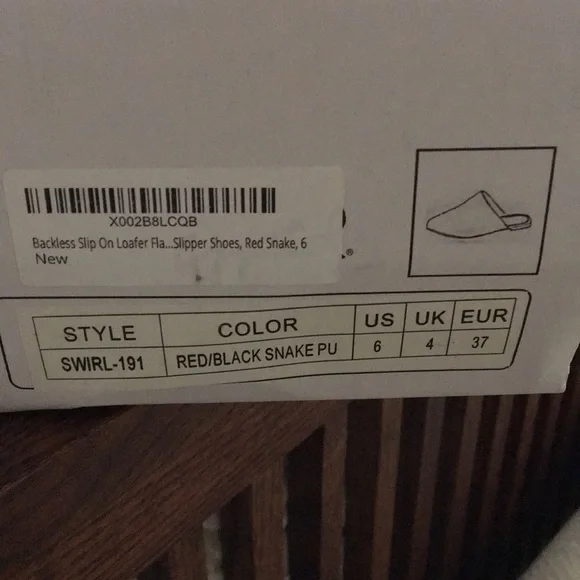 Red/Black snakeskin slides - Picture 7 of 7